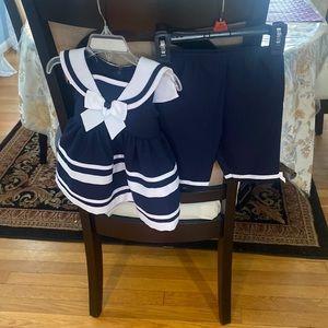 Beautiful little girls sailor set worn only once it’s right out of the cleaners